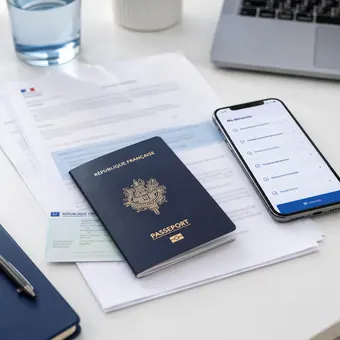 Passeport français, documents et smartphone : une démarche en préparation