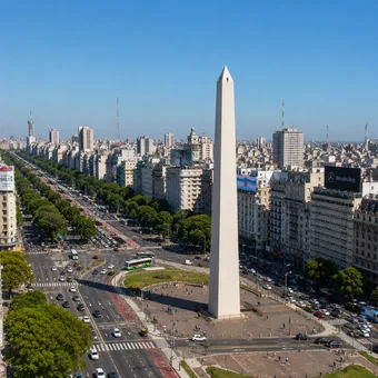 Obélisque de Buenos Aires sur l'avenue du 9-Juillet