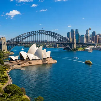 Opéra de Sydney et Harbour Bridge