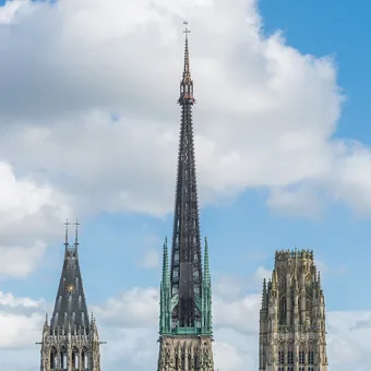 Les flèches de la cathédrale Notre-Dame de Rouen