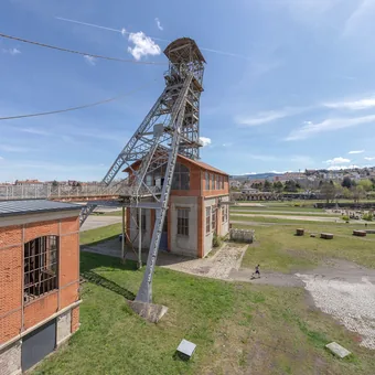 Le chevalement du puits Couriot, à Saint-Étienne